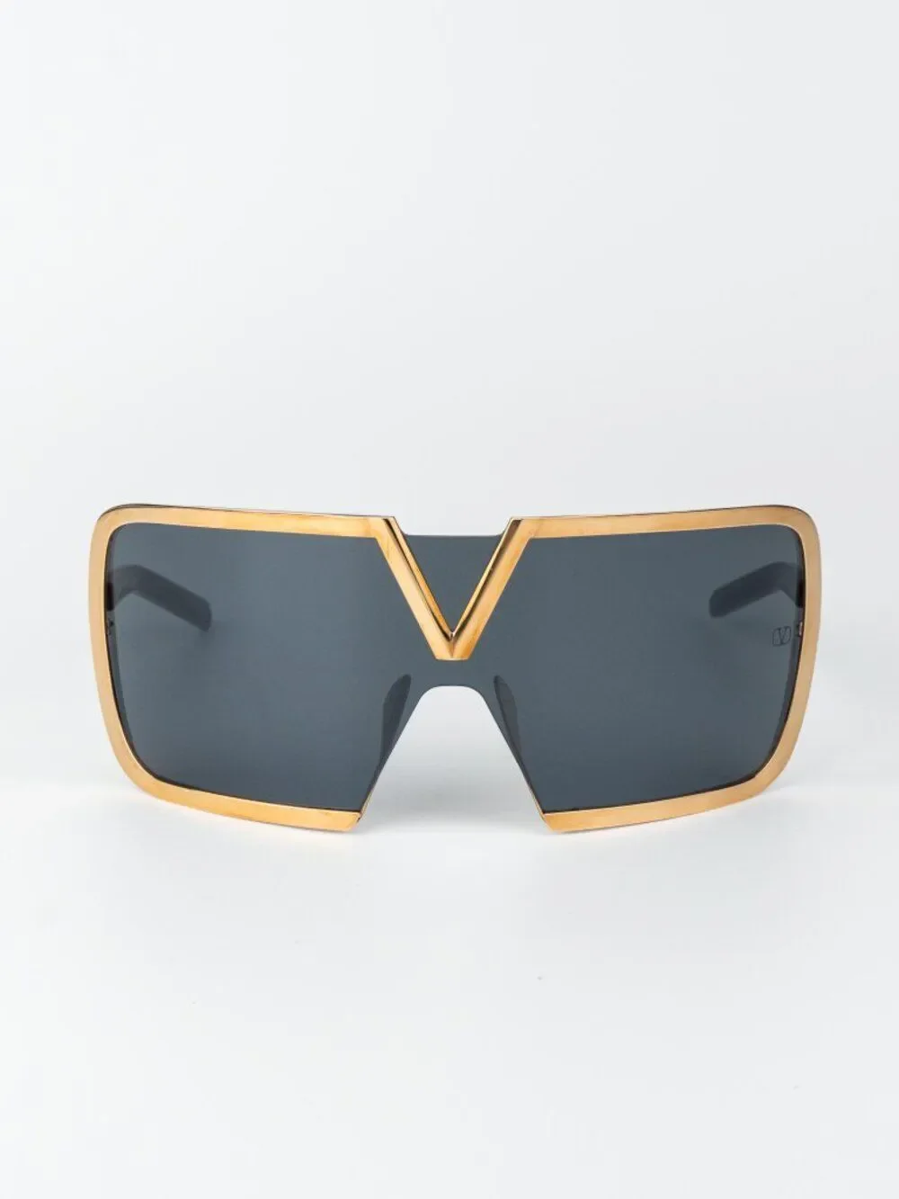 Valentino Men Sunglasses Titanium Gold Grey Mask V-ROMASK VLS-120A 146